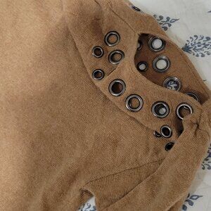 INC cold shoulder sweater with details